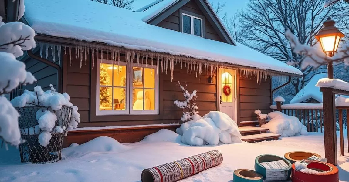 freezing pipes Denver home with snow and ice